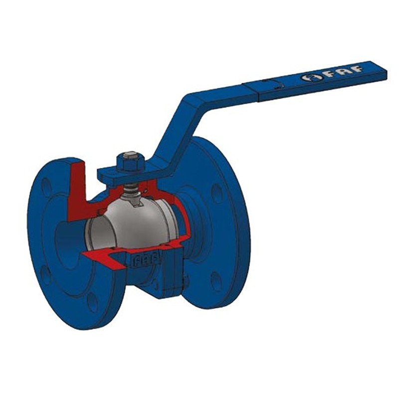Кран шаровой DN 80 PN 16 чугунный 180мм уплотнение PTFE фланцевый FAF 1100080 -2