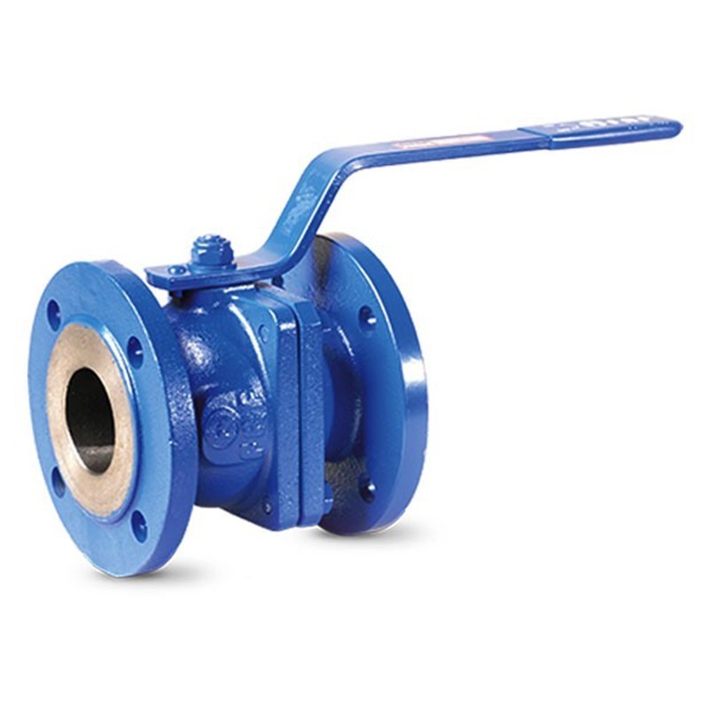 Кран шаровой DN 80 PN 16 чугунный 180мм уплотнение PTFE фланцевый FAF 1100080 -1