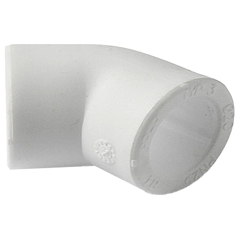 Угольник 45гр. ПП 90 PN 25 белый Pro Aqua PA13522P