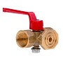 Кран латунный шаровой 11Б18бк(ф)2 DN 15 PN 16 под манометр G1/2''хG1/2'' с контрольным фланцем муфта-муфта рычаг Пензапромарматура купить в Новосибирске | "Проконсим"