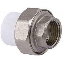 Муфта комбинированная ПП 32-1/2'' PN 25 разъёмная с внутренней резьбой белая PlasticPro купить в Новосибирске | "Проконсим"