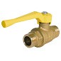 Кран латунный шаровой газовый 11Б27п DN15 PN40 рычаг штуцер-штуцер БАЗ Standart купить в Новосибирске | "Проконсим"