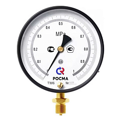  Манометр Росма ТМ-610 РМТИ.00 точных измерений, 150мм, 0-6МПа, резьба M20x1,5 радиальный, класс точности 0.6 (930091508) со склада Проконсим в Новосибирске