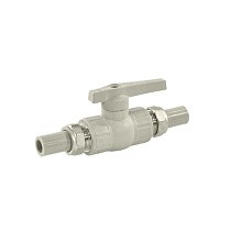 Краны шаровые ПП DN 20-32 PN 25 с двусторонним разъемным соединением серые Valfex купить в Новосибирске | "Проконсим"