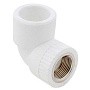 Угольник комбинированный ПП 20-1/2'' PN 25 с внутренней резьбой белый РТП 10790 купить в Новосибирске | "Проконсим"
