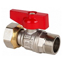Краны латунные шаровые DN 15-20 PN 40 никелированные бабочка штуцер-накидная гайка MVI BV.531 купить в Новосибирске | "Проконсим"