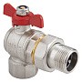 Кран латунный шаровой MVI BV.522 DN 15 PN 40 угловой никелированный полнопроходной американка бабочка купить в Новосибирске | "Проконсим"