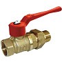 Кран латунный шаровой 11Б27п1 DN25 PN40 рычаг американка БАЗ Standart