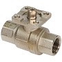 Краны латунные шаровые двухходовые DN 15-50 PN 25-40 никелированный под привод РИДАН AMZ-112R купить в Новосибирске | "Проконсим"