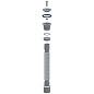 Сифон гофрированный Unicorn D220Р, 40х50 гибкий отвод, 1 1/2'' х40 пластиковая чашка, 800мм купить в Новосибирске | "Проконсим"
