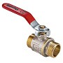 Кран латунный шаровой MVI AquaHit BV.316.04 DN 15 PN 25 рычаг штуцер-штуцер полнопроходной никелированный купить в Новосибирске | "Проконсим"