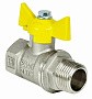 Краны латунные шаровые газовые 11Б27фт1М DN 15-32 PN 40 никелированные бабочка муфта-штуцер Valfex.278 Standart ГОСТ Р 59553 купить в Новосибирске | "Проконсим"