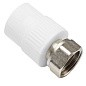 Муфта комбинированная ПП 25-3/4'' PN 25 с накидной гайкой белая VALFEX  купить в Новосибирске | "Проконсим"