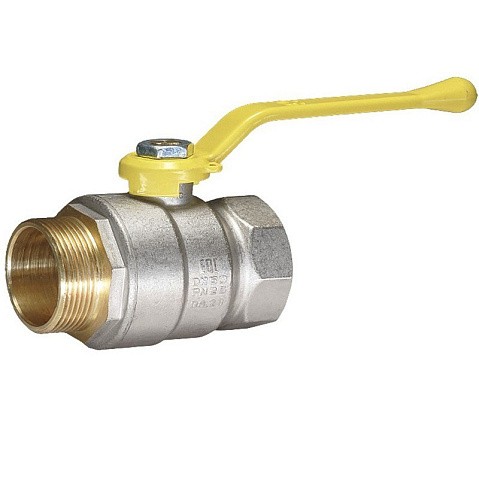 Кран латунный Temper серия 83 DN25 PN40 никелированный газовый рычаг м-шт ГОСТ Р 59553 купить в Новосибирске | "Проконсим"