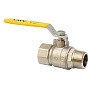 Кран латунный шаровой газовый MVI BV.812 DN 15 PN 25 никелированный полнопроходной муфта-штуцер рычаг купить в Новосибирске | "Проконсим"