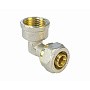 Угольник латунный для PEX труб 16-1/2'' PN 10 обжимной никелированный Valfex VF.352.N  купить в Новосибирске | "Проконсим"