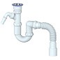 Сифон для умывальника Unicorn Y320V, 40х50 гибкий отвод, 1 1/2'' х40 чаша из нержавеющей стали с отводом для стиральной машины купить в Новосибирске | "Проконсим"
