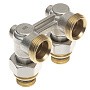 Узел нижнего подключения DN 20 угловой двухтрубный 20-1/2'' никелированный с ниппелем штуцерхштуцер РИДАН 003L0398R купить в Новосибирске | "Проконсим"