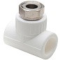 Тройник комбинированный ПП 20-3/4'' PN 25 с накидной гайкой белый РТП 14270 купить в Новосибирске | "Проконсим"