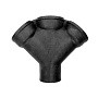 Крестовина ЧК (чугунная канализация) косая 45гр. Дн 100-100-100 купить в Новосибирске | "Проконсим"