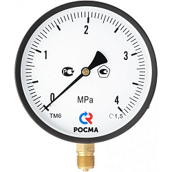  Манометр общетехнический Росма ТМ-610Р.00, 0-0,4МПа M20x1,5, 150мм, радиальное присоединение, класс точности 1.5, IP54 (930092086) со склада Проконсим в Новосибирске