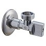 Кран латунный шаровой угловой MVI BV.464 DN 15-20 PN 10 штуцер бабочка купить в Новосибирске | "Проконсим"