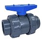 Кран шаровый клеевой НПВХ DN 50 PN 16 уплотнение EPDM/TPV черный Aquaviva AQVBVD50 купить в Новосибирске | "Проконсим"
