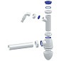 Сифон для умывальника Unicorn А510V, 40х40 прямой отвод, 1 1/2'' х40 с отводом для стиральной машины преходник 40х32 купить в Новосибирске | "Проконсим"