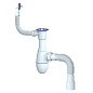 Сифон для мойки Unicorn В423, 40х50 гибкий отвод, 1 1/2'' х40 чаша из нержавеющей стали, круглый перелив, со смещением купить в Новосибирске | "Проконсим"
