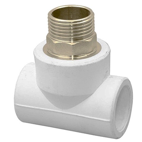 Тройник комбинированный ПП 40-1 1/4'' PN 25 под ключ с наружной резьбой белый РТП 10760 купить в Новосибирске | "Проконсим"