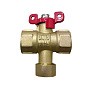 Кран латунный шаровой Пензапромарматура DN15 PN16 G1/2'' с фильтром никелированный полнопроходной муфта-муфта бабочка купить в Новосибирске | "Проконсим"
