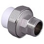 Муфта комбинированная ПП 25-3/4'' PN 25 разъёмная с наружной резьбой белая VALFEX  купить в Новосибирске | "Проконсим"