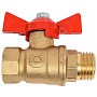Кран латунный шаровой 11Б27фт1М DN 15 PN 40 бабочка муфта-штуцер Valfex.218 DeltaPro купить в Новосибирске | "Проконсим"