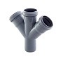 Крестовина ПП для канализации косая 45гр. DN 110-110-110 с уплотнительным кольцом РТП купить в Новосибирске | "Проконсим"