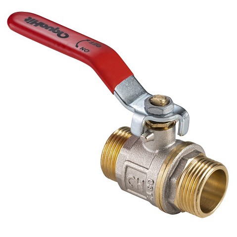 Кран латунный шаровой MVI AquaHit BV.316.04 DN 15 PN 25 рычаг штуцер-штуцер полнопроходной никелированный купить в Новосибирске | "Проконсим"