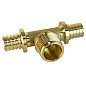 Тройник латунный для PEX труб 16-1/2''-16 PN 16 S-2,2мм под надвижную гильзу Valfex VF.433.AF купить в Новосибирске | "Проконсим"