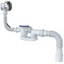 Сифон для ванны Unicorn S102, 40х50 гибкий отвод, 1 1/2'' х40 чаша из нержавеющей стали, круглый перелив купить в Новосибирске | "Проконсим"