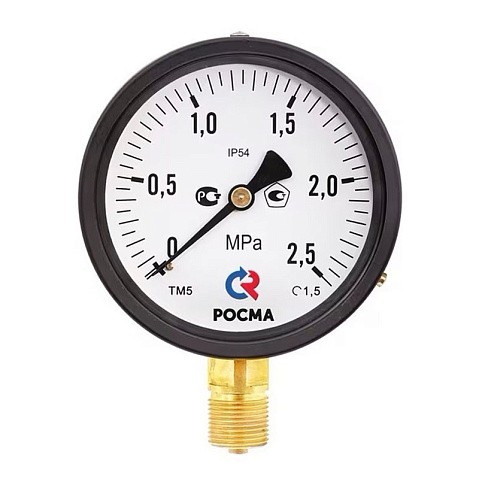 Манометр общетехнический Росма ТМ-510Р.00, до 4МПа M20x1,5, 100мм, радиальное присоединение, класс точности 1.5, IP54 купить в Новосибирске | "Проконсим" Манометр общетехнический Росма ТМ-510Р.00, до 4МПа M20x1,5, 100мм, радиальное присоединение, класс точности 1.5, IP54 купить в Новосибирске | "Проконсим"