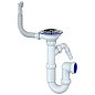 Сифон для мойки Unicorn Y431V, 3 1/2'' х40 без отвода, чаша из нержавеющей стали с отводом для стиральной машины, круглый перелив купить в Новосибирске | "Проконсим"