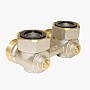 Узел нижнего подключения Vekotrim DN 15 PN 10 угловой двухтрубный20-3/4'' c накидной гайкой, муфта купить в Новосибирске | "Проконсим"