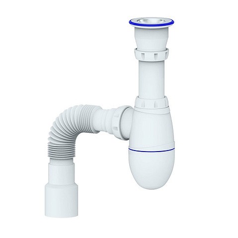 Сифон для мойки Unicorn В220, 40х50 гибкий отвод, 1 1/2'' х40 чаша из нержавеющей стали купить в Новосибирске | "Проконсим"