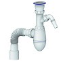 Сифон для мойки Unicorn В320VР, 40х50 гибкий отвод, 1 1/2'' х40 пластиковая чаша с отводом для стиральной машины купить в Новосибирске | "Проконсим"