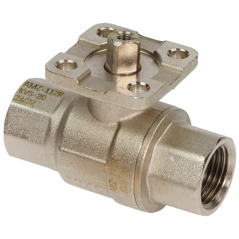 Краны латунные шаровые двухходовые DN 15-50 PN 25-40 никелированные под привод РИДАН AMZ-112R купить в Новосибирске | "Проконсим" Краны латунные шаровые двухходовые DN 15-50 PN 25-40 никелированные под привод РИДАН AMZ-112R купить в Новосибирске | "Проконсим"