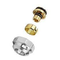 Евроконус 3/4'' DN 20 для PEX МП-труб обжимной 2 резьбовых кольца на штуцере Varmega купить в Новосибирске | "Проконсим"
