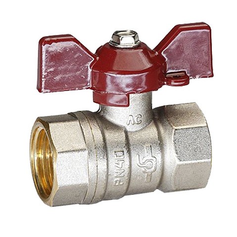 Краны латунные шаровые DN 15-32 PN 40 никелированные бабочка муфта-муфта Temper 88 купить в Новосибирске | "Проконсим" Краны латунные шаровые DN 15-32 PN 40 никелированные бабочка муфта-муфта Temper 88 купить в Новосибирске | "Проконсим"