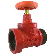 Клапан пожарный чугунный DN 50-65 PN 16 прямой КПЧП муфта-штуцер Апогей купить в Новосибирске | "Проконсим"