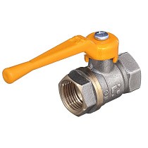 Краны латунные шаровые газовые 11Б27п DN 15-50 PN 40 никелированные рычаг муфта-муфта БАЗ А10.0.Н купить в Новосибирске | "Проконсим"