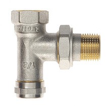 Клапан радиаторный настроечный DN 15-20 PN 10 угловой никелированный под шестигранник РИДАН купить в Новосибирске | "Проконсим"