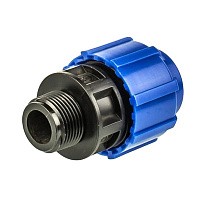Муфты компрессионные для ПЭ DN 20-110 PN 16 обжимные с наружной резьбой купить в Новосибирске | "Проконсим"