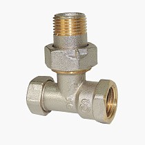Клапан запорно-регулирующий Raditec DN 15 PN 16 угловой G1/2'' Kvs = 1,46 м3/ч для радиатора, 120гр. купить в Новосибирске | "Проконсим"
